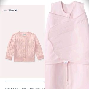 Halo Pink Sleep Sack and Ralph Lauren Cardigan